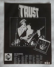 Publicité advert advertising concert album TRUST 1979 tournée française