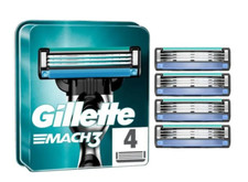 Pack 4 Lames "GILLETTE MACH3" Recharge Rasoir Rasage Gilette Mach 3 Match3 Match