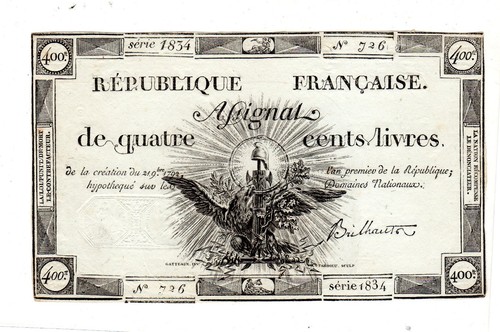 France assignat 400 - france,
