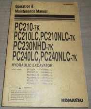 KOMATSU PC210-7K PC240LC-7K PC230NHD-7K N-LC-7K Opération Maintenance Manuelle
