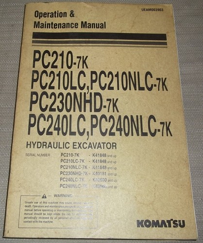 Komatsu pc210 pc240lc 7k - komatsu, pc210-7k