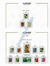 Album timbres à imprimer soi-même -  Occupation française Allemagne - 1945-1949 