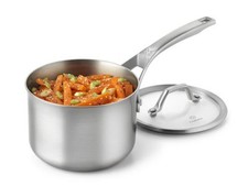 Calphalon Accucore 2 Qt. Saucepan W. Lid  Stainless Steel, Alluminum, Copper New