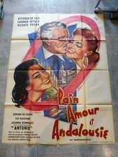 ANCIENNE AFFICHE CINÉMA  "PAIN AMOUR & ANDALOUSIE 1958 "  BON ETAT  120 X 160 