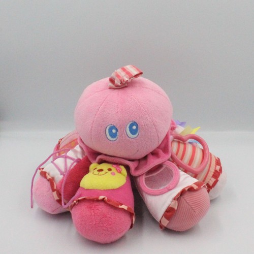 Doudou eveil pieuvre rose