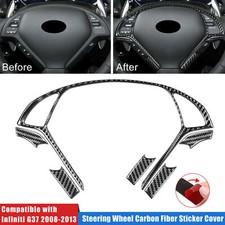 Autocollant de couverture de volant en Fiber de cadre pour Infiniti G35/37 G25