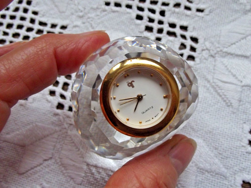 Montre bureau cristal - de,