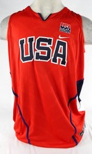 Maillot De Basket-Ball Émis Par L'Équipe USA 2006 Rouge Vide Taille 48 347