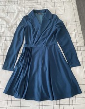 Robe portefeuille femme bleu canard Taille XS (34)