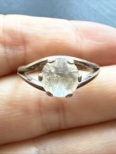 Ancienne Bague En Argent Massif 925 Jonc Alliance Anneaux Créateur solitaire