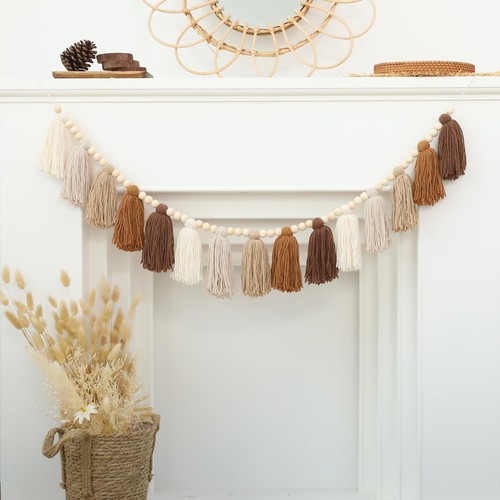 Boho tassel garland - garland, terracotta