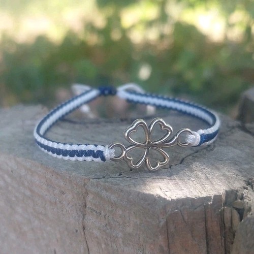Bracelet macramé ajustable - macramé,