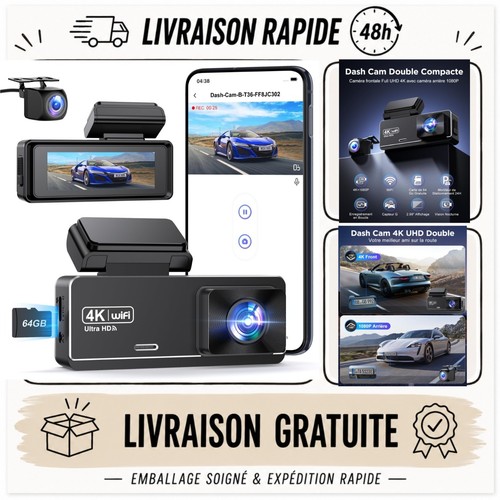 Dashcam voiture avant - , arrière