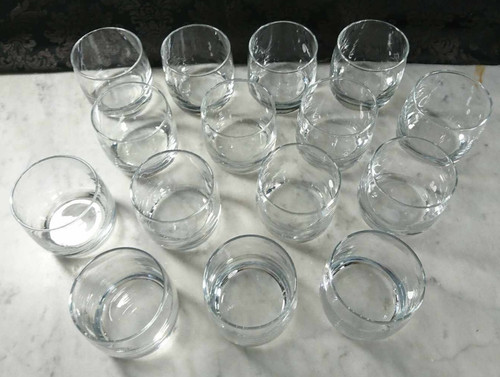 Verres ronds fond massif - à,