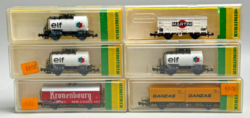 Wagons minitrix elf - x6, –