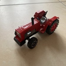 Voiture Miniature Majorette - Tracteur Agricole Rouge  - Made In France - 1:36