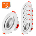 Lot de 5 Spot LED encastrable