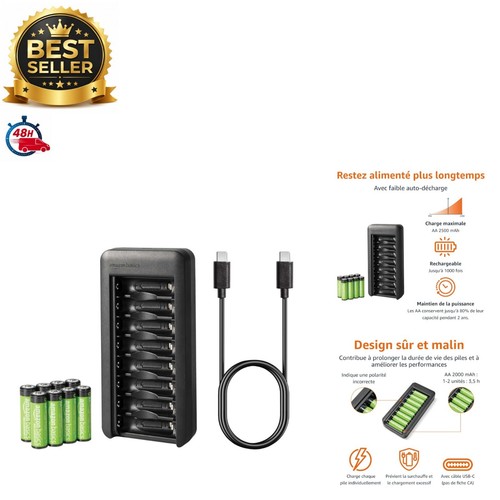 Piles rechargeables amazon - piles,