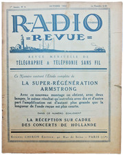 RADIO REVUE N°6 Octobre 1922 TELEGRAPHIE & TSF - La SUPER REGENERATION ARMSTRONG