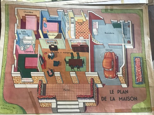 Ancienne affiche scolaire - affiche, an