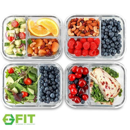 Glass meal prep food - glass,