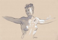 Nu nude dessin original  Femme