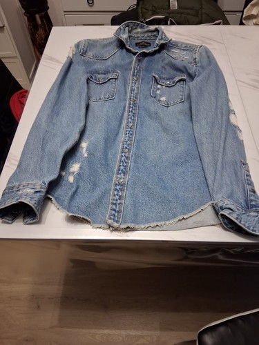 Chemise jean troué zara - chemise, "zara"