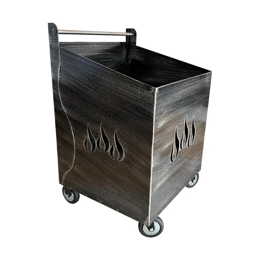 Chariot bois fer forgé - À, en