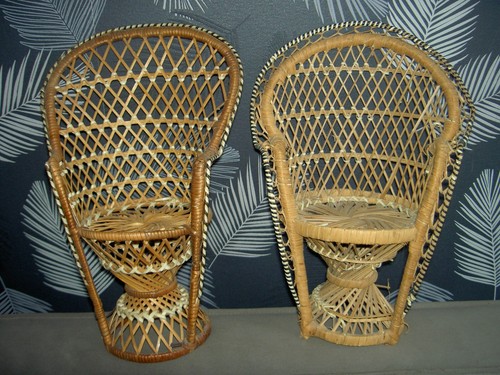 Lot fauteuils rotin osier - lot, 2