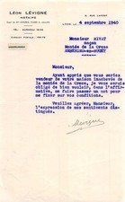 1940 NOTAIRE LEON LEVIGNE A LYON - M. RIVAT A AMBERIEU EN BUGEY   FACTURETT