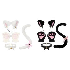 Serre-tête et queue chat pour