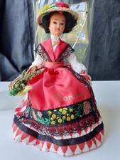 POUPEE FOLKLORIQUE VINTAGE -  REGION MONACO - BOITE D'ORIGINE - BON ETAT