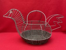 Panier à œufs Vintage en Métal – Forme de Poule