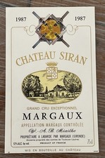 Étiquette Château Siran 1987