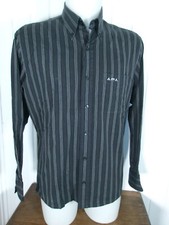 Chemise coton/nylon noir rayé