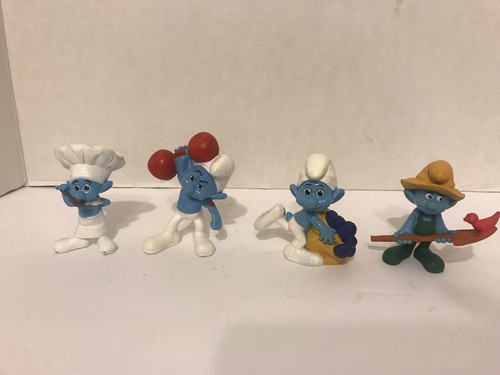 Set four mcdonalds smurfs - four,