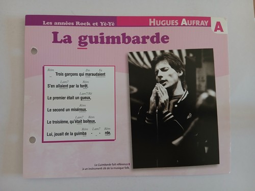 Carte fiche hugues aufray - fiche,