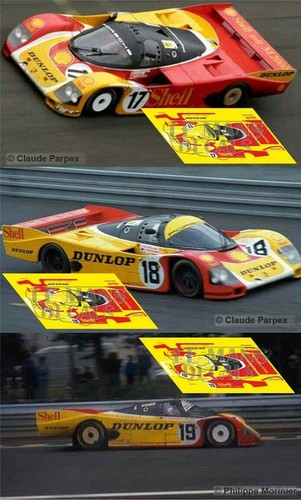 Décalcomanies porsche 962c - décalcomanies,