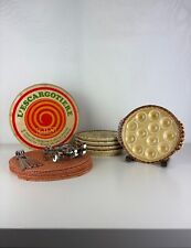 Ancien Coffret Service à Escargot 5 Personnes en Porcelaine de Gien, Vintage