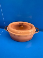 ⚜️ Cocotte EN Fonte Ovale Marron INVICTA IDEM Le Creuset  N°29 Vintage