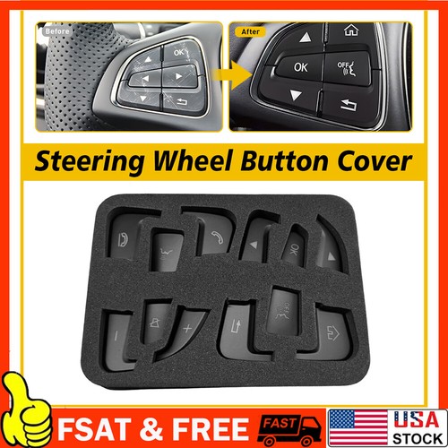 Black steering wheel button - steering,