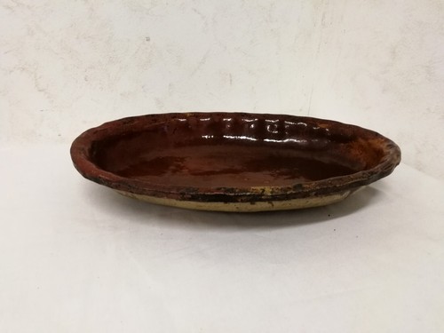Ancien plat ovale terre - en,