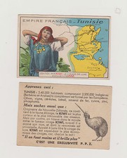 CHROMO ANCIEN PUBLICITAIRE CIRAGE KIWI/PPZ-EMPIRE FRANCAIS/TUNISIE-Tunisienne