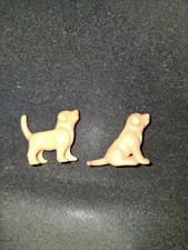 PLAYMOBIL lot de 2 CHIOTs PUPPY 30666380 4159 5511 4346 3005 BEIGE CLAIR