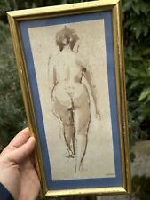 Nu Féminin & Lavis & Ancien & Peinture & École Française & Art