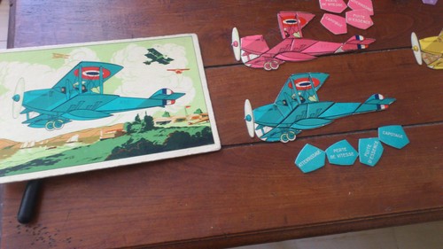 Ancien loto avion biplan - avion,,