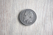 Pièce de 5 francs  Napoléon III  Empereur  -  Argent   1868