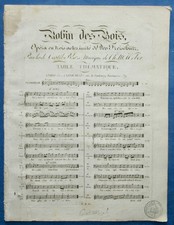 OPÉRA FREISCHÜTZ PARTITION WEBER CASTIL-BLAZE ROBIN DES BOIS 1824 AIRS 14+16+17
