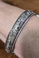 Bracelet orientaliste en argent