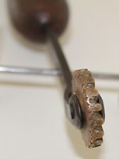 Fer à Dorer ROULETTE XIXe à très grand manche Bronze Reliure Dorure Relieur #62